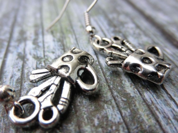 Stiftehalter Ohrringe Vintage Optik Stifte Malen